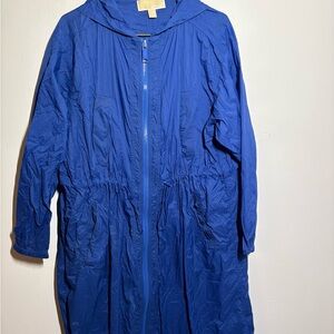 Blue Hooded Women's Jacket